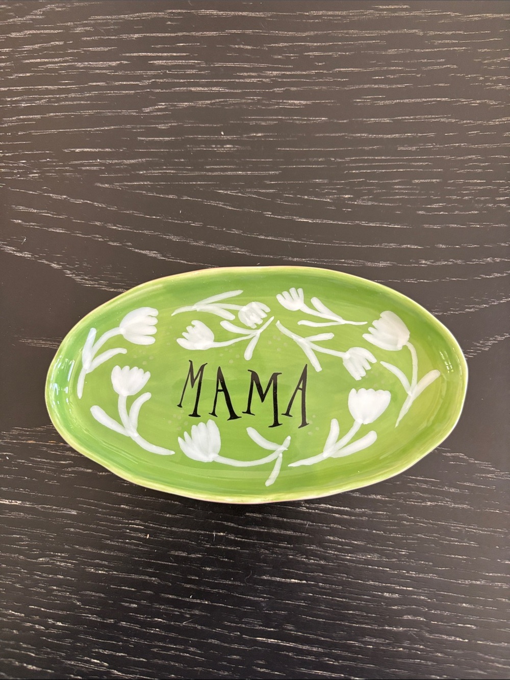Anthropologie Pink Swirl Oval Ceramic Trinket Dish